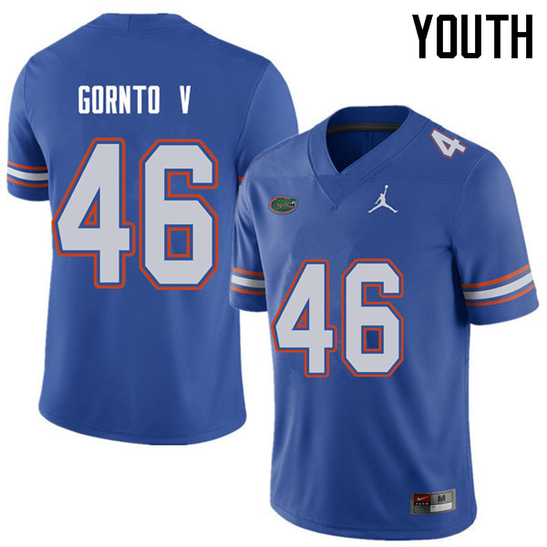 Jordan Brand Youth #46 Harry Gornto V Florida Gators College Football Jerseys Sale-Royal